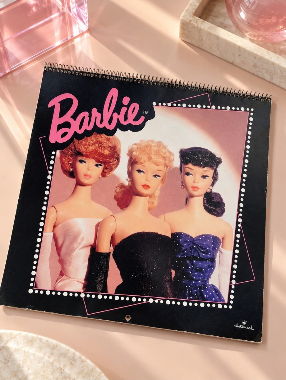 Vintage 1996 Barbie Hallmark Wall Calendar Retro Doll Fashion Photography